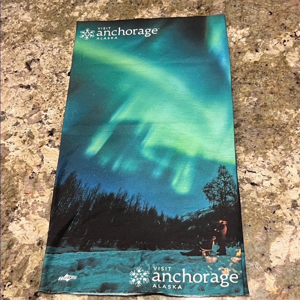 Visit Anchorage Alaska Neck Gaiter perfect for outdoor adventures & enthusiast.
